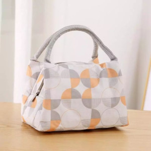 Lunch box bags torba termiczna na jedzenie geometryczny wzór