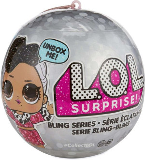 L.O.L. Surprise kula niespodzianka Bling Series z laleczką 7 elementów