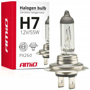 Żarówka H7 Amio 12v 55w Samochodowa Halogenowa E4