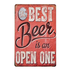 Tabliczka dekoracyjna metalowa BEST BEER