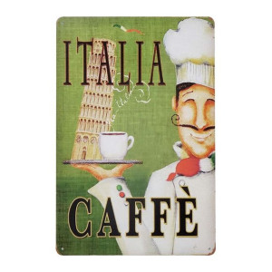 Tabliczka dekoracyjna metalowa ITALIA CAFFE