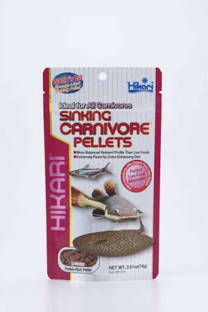 HIKARI SINKING CARNIVORE PELLETS 74g - pokarm dla ryb mięsożernych