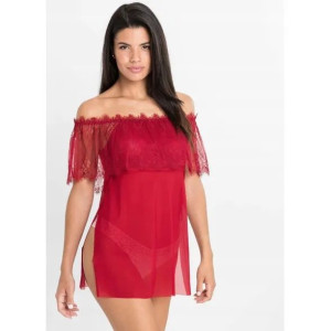 Bonprix Sexy Halka Carmen Z Kronkową Wstawką 44-46 941028