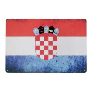 Tabliczka dekoracyjna metalowa FLAGA CHORWACJI