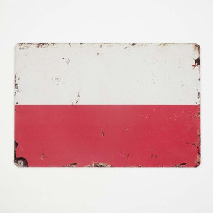 Tabliczka dekoracyjna metalowa FLAGA POLSKI