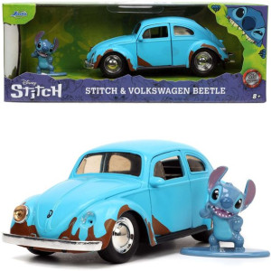 Zestaw Volkswagen Beetle i metalowa figurka Stitch 3 cm