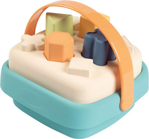 Zestaw Little Green Sorter w koszyczku + klocki