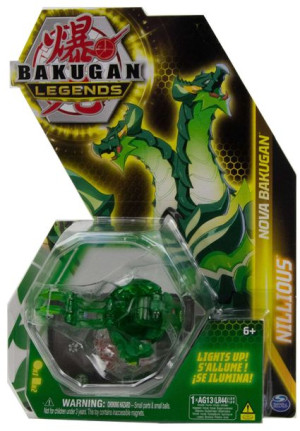 Bakugan Legends świecąca figurka Nova Nillious i karty