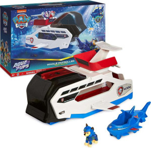 Psi Patrol Wielorybi Patrolowiec wodny Aqua Pups + figurka Chase, pojazd