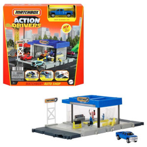 Zestaw warsztat samochodowy MatchBox + auto Chevy Silverado 1500
