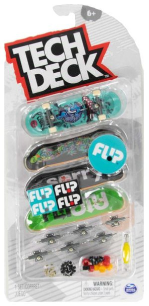 Tech Deck zestaw 4 deskorolki fingerboardy do złożenia Flip