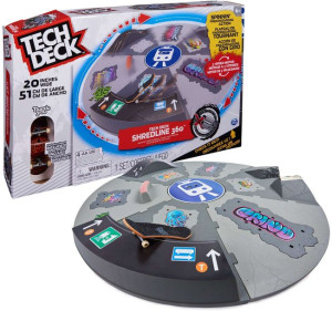 Tech Deck Zestaw obrotowa rampa Shredline 360 stopni 51 cm + akcesoria