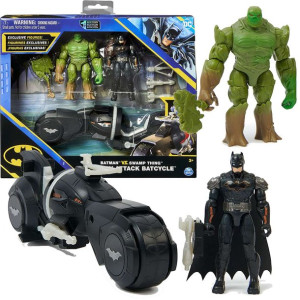 Zestaw DC Comics Batman vs Swamp Thing + motocykl, akcesoria