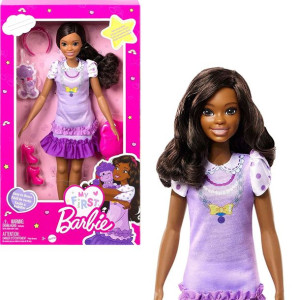Barbie lalka Moja pierwsza Barbie brunetka duża 34 cm