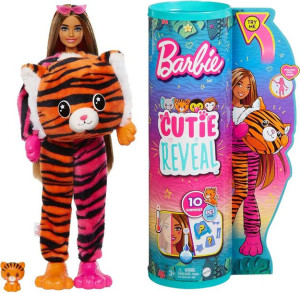 Barbie Cutie Reveal Lalka niespodzianka seria Dżungla Tygrys