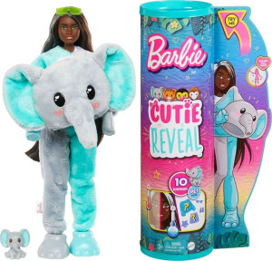 Barbie Cutie Reveal Lalka niespodzianka seria Dżungla Słoń