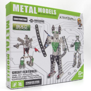 Klocki konstrukcyjne metalowy model robot 238 elem