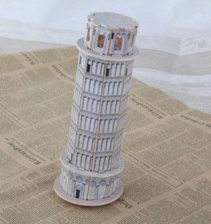Puzzle drewniane 3d bez sklejania Wieża w Pizie