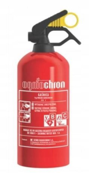 GAŚNICA SAMOCHODOWA PROSZKOWA - 1 kg Ogniochron