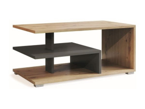 Nowoczesna ława z półką CORA dąb artisan/antracyt