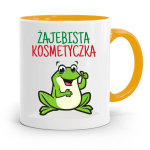 Kubek Żółty Kosmetyczki Żajebista Kosmetyczka