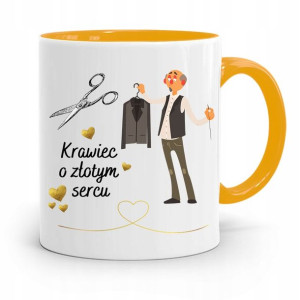 Kubek Żółty Krawca Krawcowej O Złotym Sercu