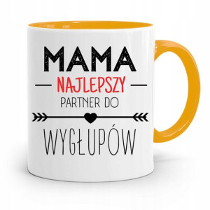 Kubek Żółty Mamy Najlepszego Partnera Do Wygłupów