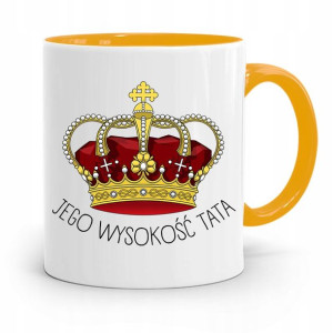 Kubek Żółty Na Dzień Ojca Jego Wysokość Tata