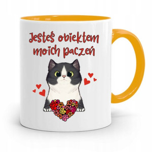 Kubek Żółty Na Walentynki Jesteś Obiektem Paczeń