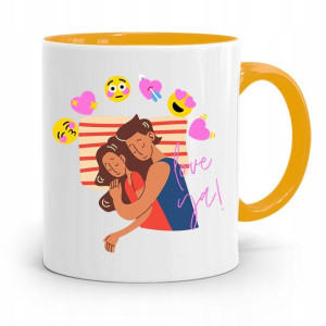 Kubek Żółty Na Walentynki Love You Prezent