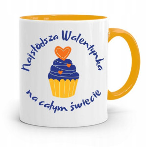 Kubek Żółty Na Walentynki Najsłodsza Walentynka