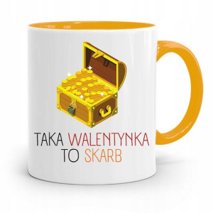 Kubek Żółty Na Walentynki Taka Walentynka To Skarb