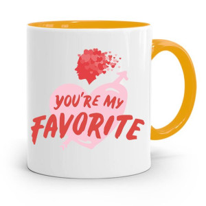 Kubek Żółty Na Walentynki You Are My Favorite