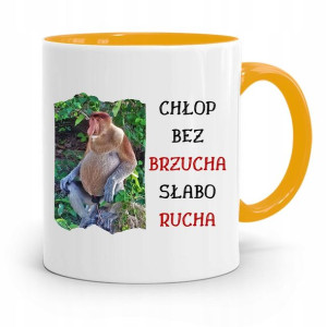 Kubek Żółty Nosacz Janusz Chłop Bez Brzucha