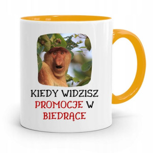 Kubek Żółty Nosacz Janusz Kiedy Widzisz Promocje