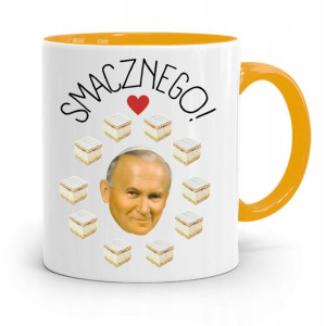 Kubek Żółty Papież Papaj Jan Paweł Ii Prezent