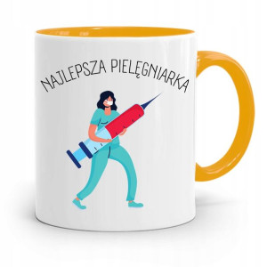 Kubek Żółty Pielęgniarki Najlepsza Pielęgniarka
