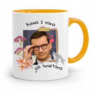 Kubek Żółty Politycy Premier Mateusz Morawiecki