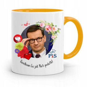 Kubek Żółty Politycy Premier Mateusz Morawiecki