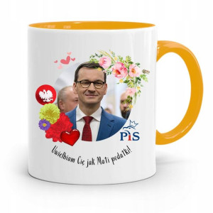 Kubek Żółty Politycy Premier Mateusz Morawiecki