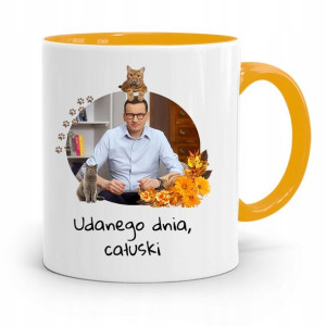 Kubek Żółty Politycy Premier Mateusz Morawiecki