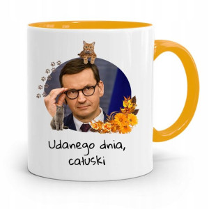 Kubek Żółty Politycy Premier Mateusz Morawiecki
