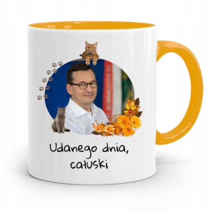 Kubek Żółty Politycy Premier Mateusz Morawiecki