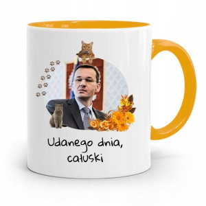 Kubek Żółty Politycy Premier Mateusz Morawiecki