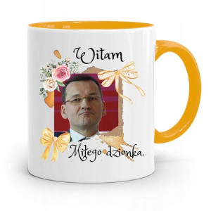 Kubek Żółty Politycy Premier Mateusz Morawiecki