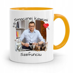 Kubek Żółty Politycy Premier Mateusz Morawiecki