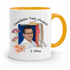 Kubek Żółty Politycy Premier Mateusz Morawiecki