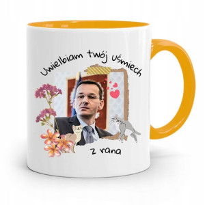 Kubek Żółty Politycy Premier Mateusz Morawiecki