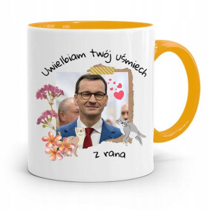 Kubek Żółty Politycy Premier Mateusz Morawiecki