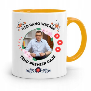 Kubek Żółty Politycy Premier Mateusz Morawiecki